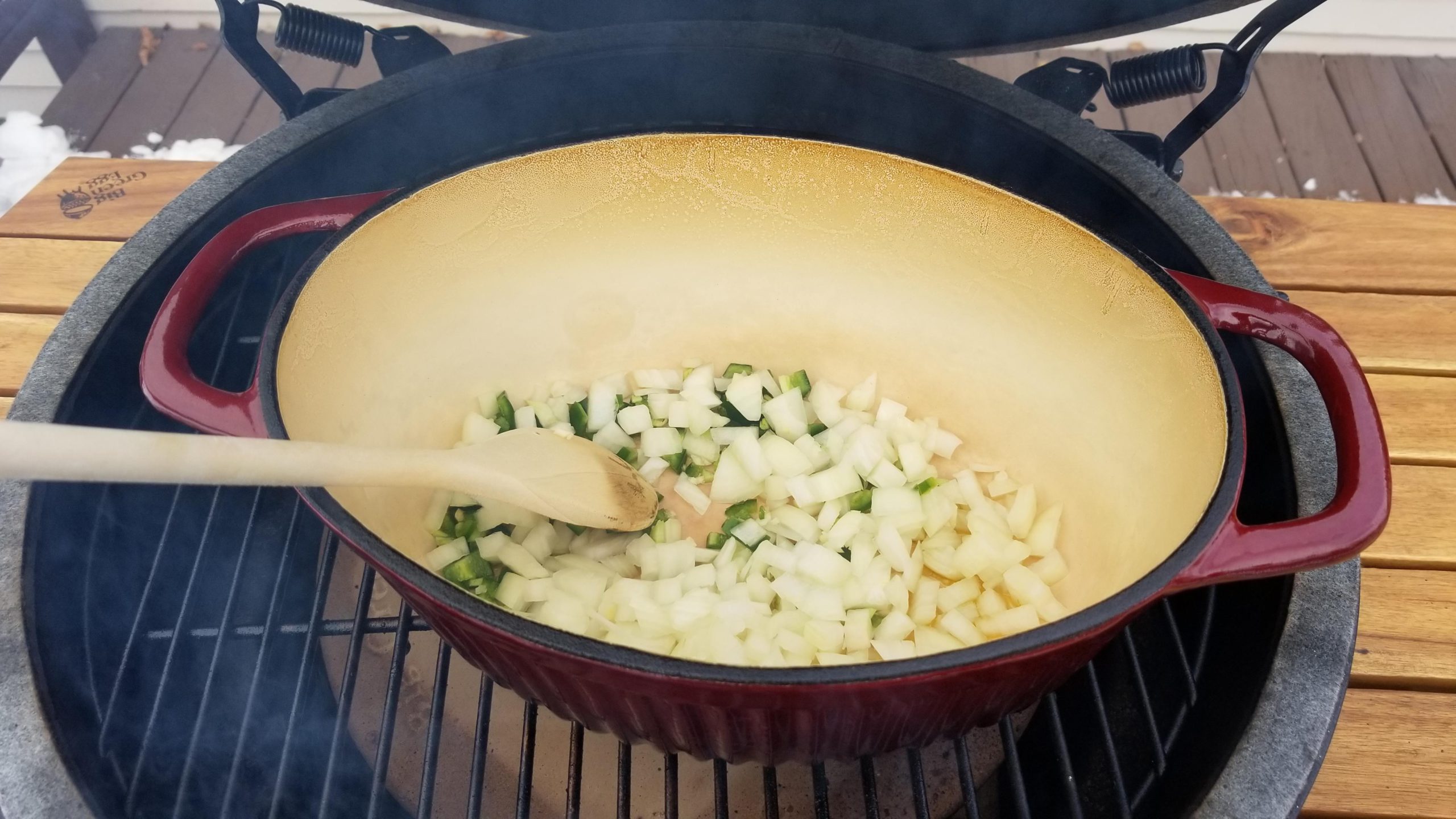 The beginning of our smoked chili