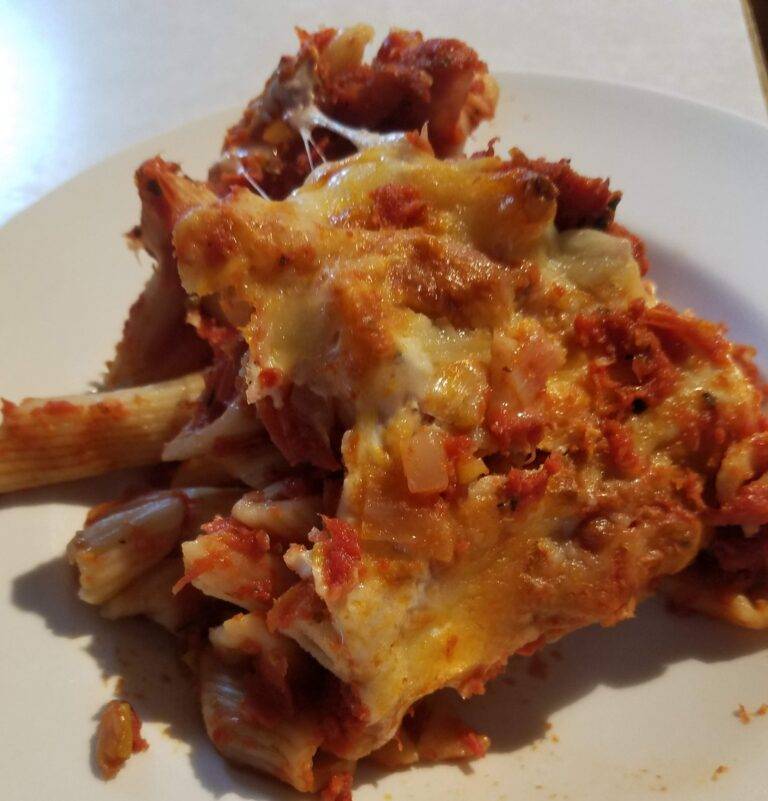 Provolone Ziti Bake Staying on Budget