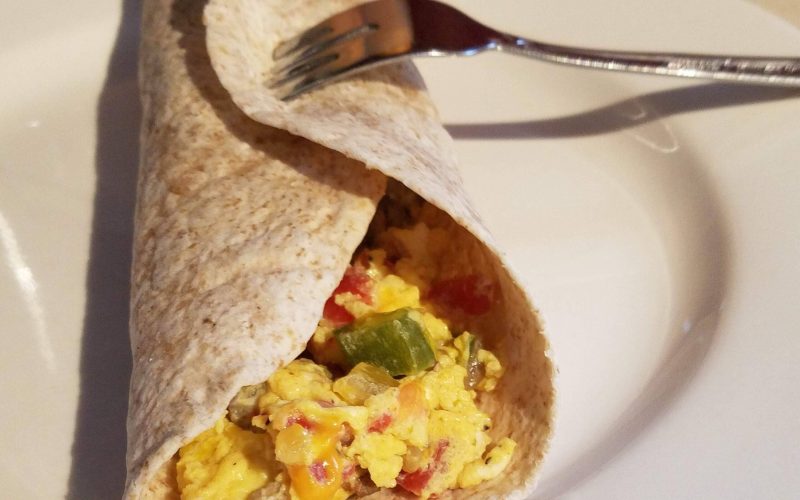 Green Pepper Egg Burrito