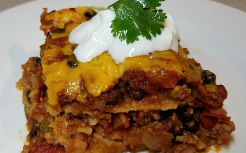 Turkey enchilada casserole